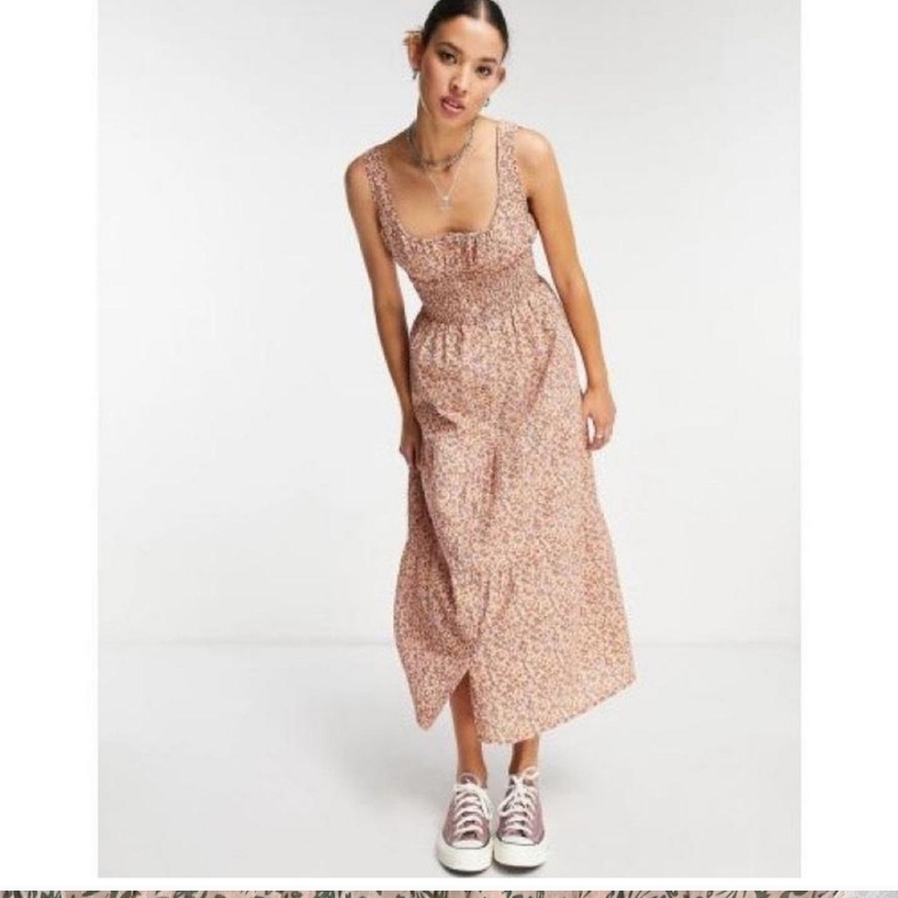 Urban Outfitters Pink Floral Maxi Dress